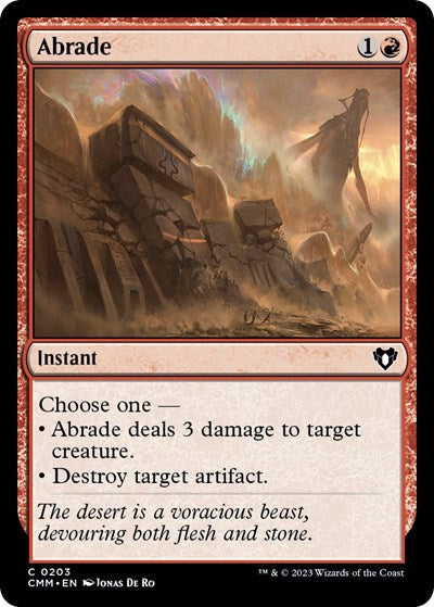 Abrade (Commander Masters) Light Play Foil