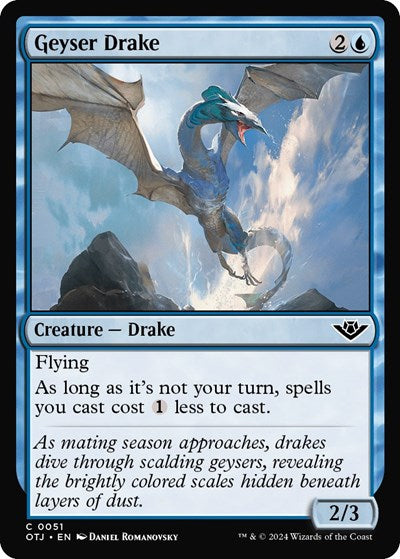 Geyser Drake (Outlaws of Thunder Junction) Light Play Foil