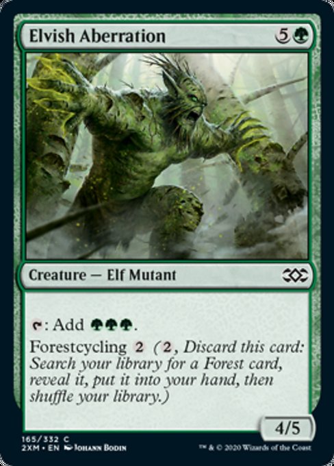 Elvish Aberration (Double Masters) Light Play