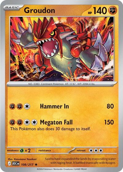 Groudon (ME: Ascended Heroes) Near Mint Holofoil