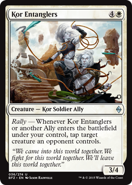 Kor Entanglers (Battle for Zendikar) Light Play Foil