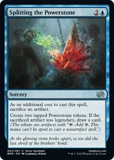 Splitting the Powerstone (The Brothers' War) Near Mint Foil
