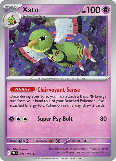 Xatu (Scarlet and Violet: Paradox Rift) Near Mint Reverse Holofoil