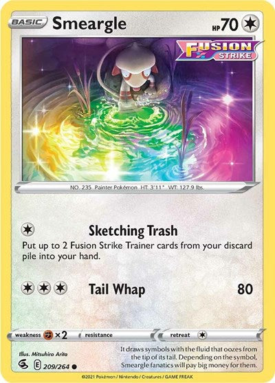 Smeargle (SWSH08: Fusion Strike) Near Mint Reverse Holofoil