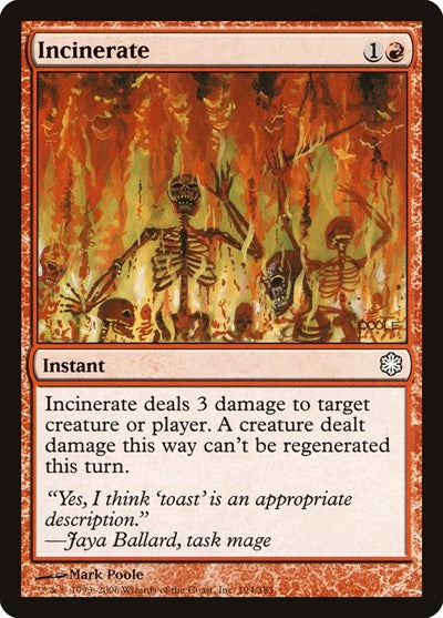 Incinerate (Coldsnap Theme Deck Reprints) Light Play