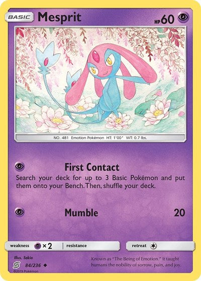 Mesprit (SM - Unified Minds) Near Mint Reverse Holofoil
