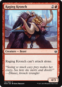 Raging Kronch (War of the Spark) Light Play Foil