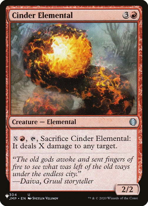 Cinder Elemental (The List) Light Play