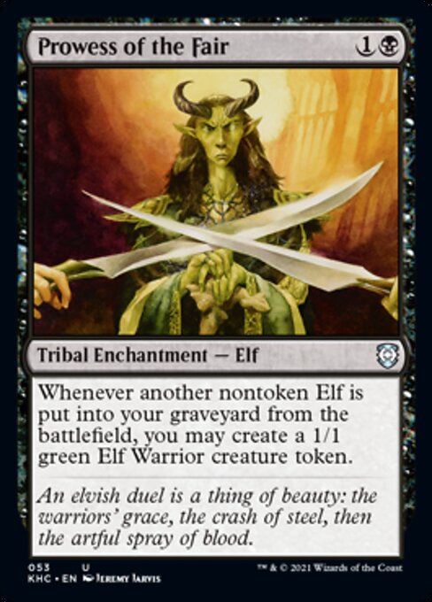 Prowess of the Fair (Commander 2021 Kaldheim) Light Play