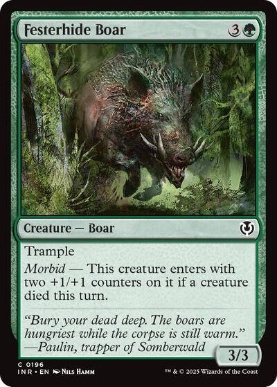 Festerhide Boar (Innistrad Remastered) Light Play Foil