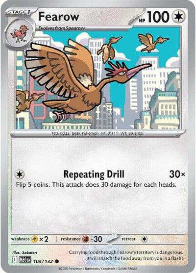 Fearow (ME01: Mega Evolution) Near Mint Reverse Holofoil
