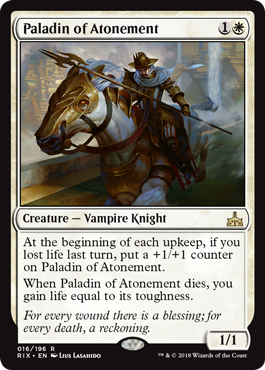 Paladin of Atonement (Rivals of Ixalan) Light Play Foil