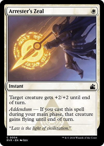 Arrester's Zeal (Ravnica Remastered) Light Play Foil