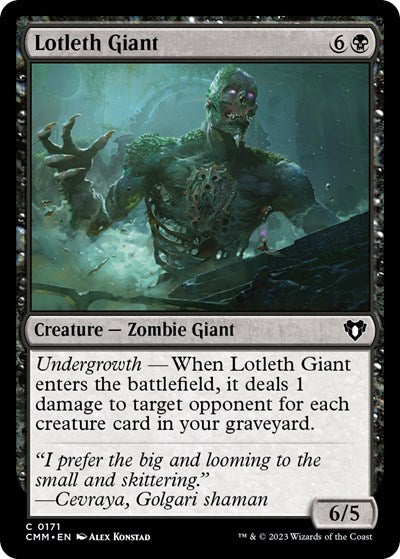 Lotleth Giant (Commander Masters) Light Play