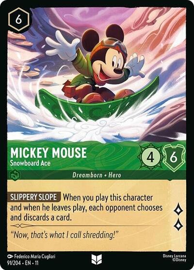 Mickey Mouse - Snowboard Ace (Winterspell) Near Mint