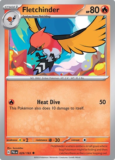 Fletchinder - 029 (SV02: Paldea Evolved) Near Mint