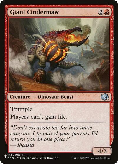 Giant Cindermaw (The List) Near Mint