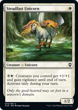 Steadfast Unicorn (Commander Legends: Battle for Baldur's Gate) Light Play Foil
