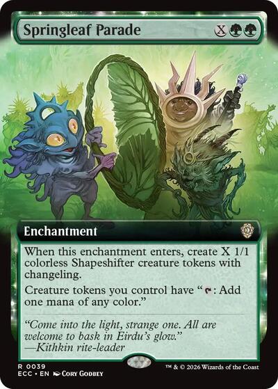 Springleaf Parade (Extended Art) (Commander: Lorwyn Eclipsed) Near Mint