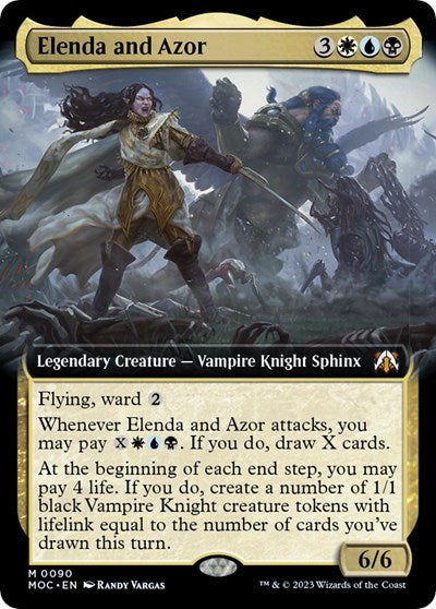 Elenda and Azor (Extended Art) (Commander: March of the Machine) Near Mint Foil