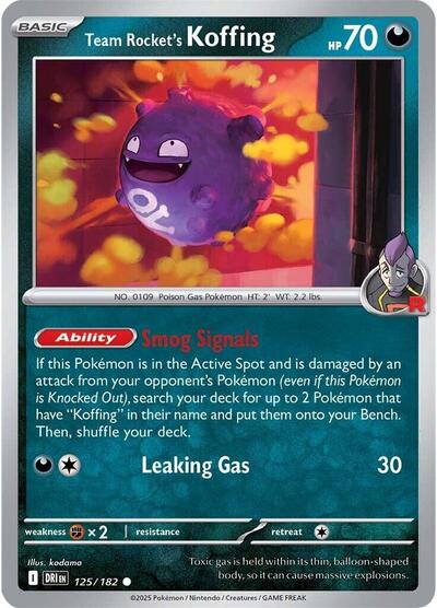 Team Rocket's Koffing (SV10: Destined Rivals) Near Mint