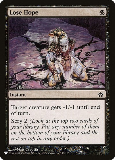 Lose Hope (The List) Light Play