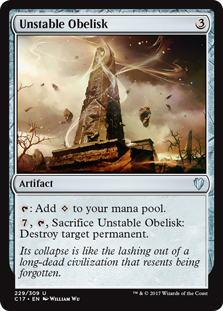 Unstable Obelisk (Commander 2017) Light Play