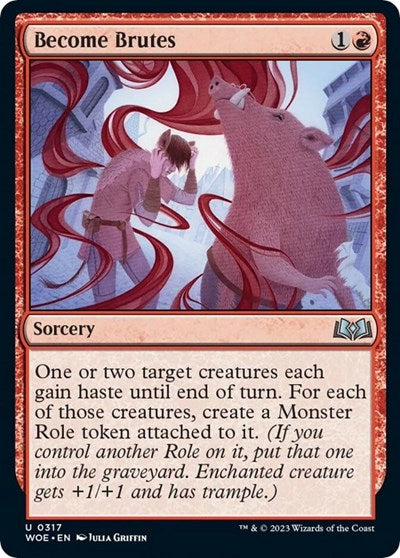 Become Brutes (Wilds of Eldraine) Light Play Foil