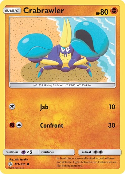 Crabrawler (SM - Cosmic Eclipse) Near Mint Reverse Holofoil