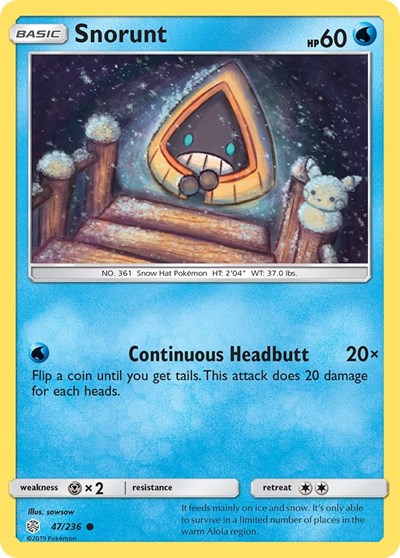 Snorunt (SM - Cosmic Eclipse) Near Mint Reverse Holofoil