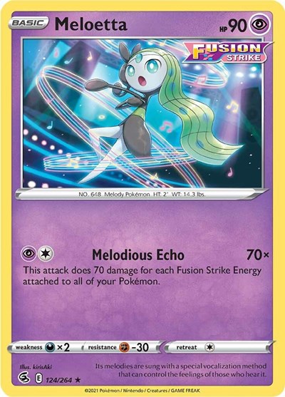Meloetta (SWSH08: Fusion Strike) Near Mint Reverse Holofoil