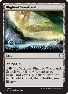 Blighted Woodland (Commander 2018) Light Play