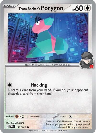 Team Rocket's Porygon (SV10: Destined Rivals) Near Mint Reverse Holofoil