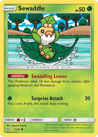 Sewaddle (7) (SM - Unified Minds) Near Mint Reverse Holofoil