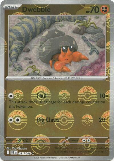 Dwebble (Poke Ball Pattern) (SV: Black Bolt) Near Mint Holofoil