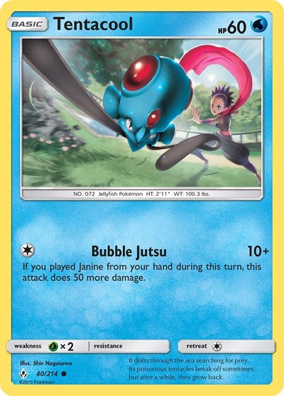 Tentacool (SM - Unbroken Bonds) Near Mint Reverse Holofoil