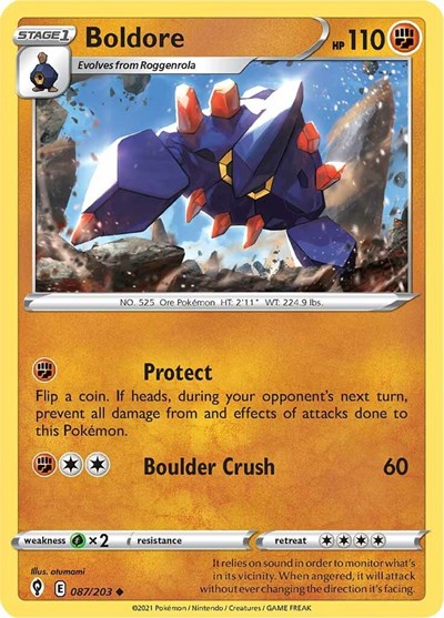 Boldore (SWSH07: Evolving Skies) Near Mint Reverse Holofoil