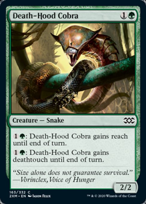 Death-Hood Cobra (Double Masters) Light Play Foil