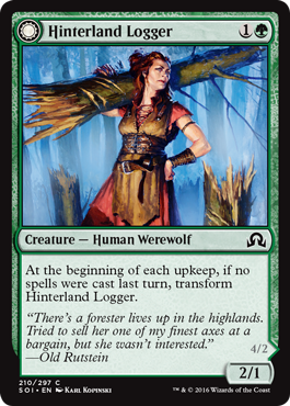 Hinterland Logger (Timber Shredder) (Shadows Over Innistrad) Light Play Foil