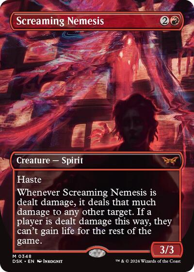 Screaming Nemesis (Borderless) (Duskmourn: House of Horror) Near Mint Foil