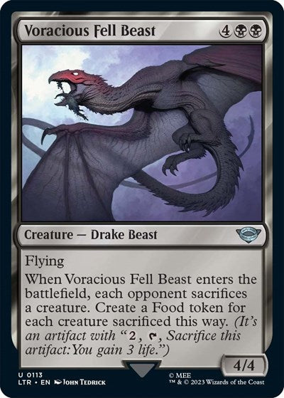 Voracious Fell Beast (Universes Beyond: The Lord of the Rings: Tales of Middle-earth) Near Mint Foil