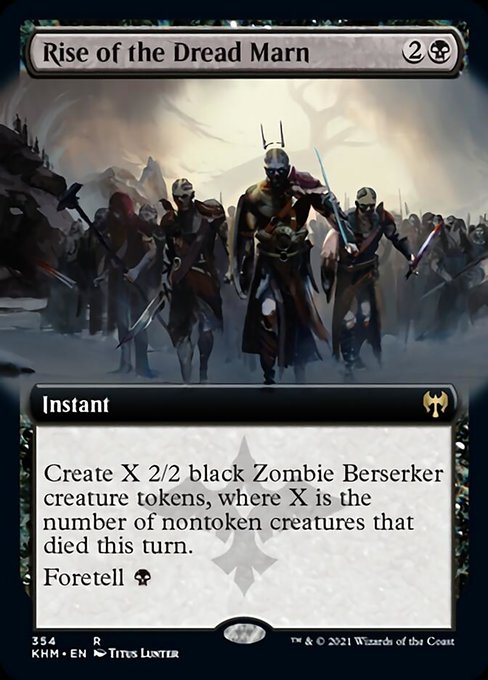Rise of the Dread Marn (Extended Art) (Kaldheim) Light Play Foil