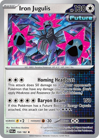 Iron Jugulis - 158 (Scarlet and Violet: Paradox Rift) Near Mint Reverse Holofoil