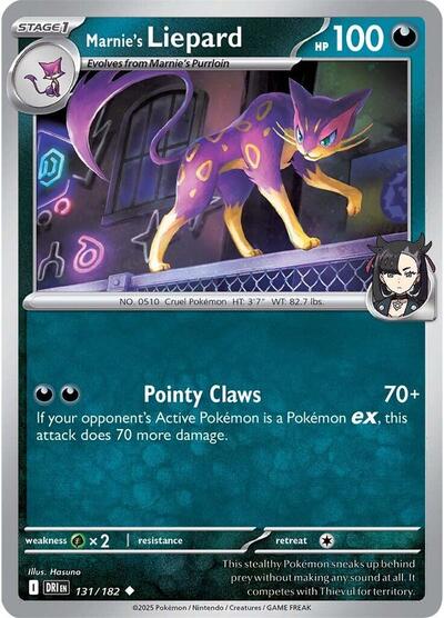 Marnie's Liepard (SV10: Destined Rivals) Near Mint Reverse Holofoil