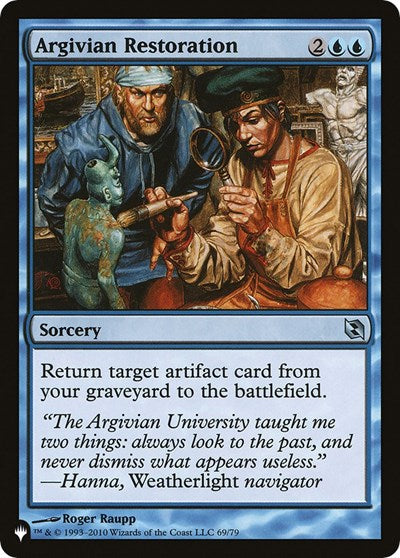 Argivian Restoration (The List) Light Play