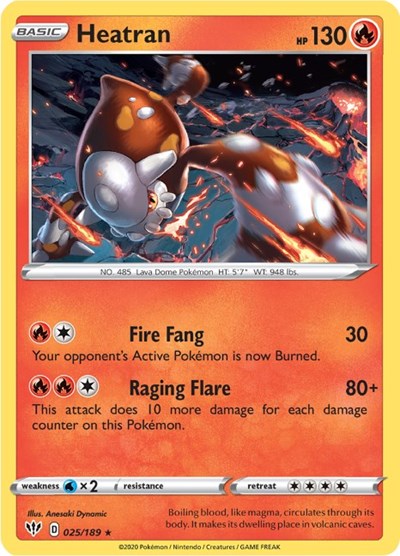 Heatran (SWSH03: Darkness Ablaze) Near Mint Reverse Holofoil