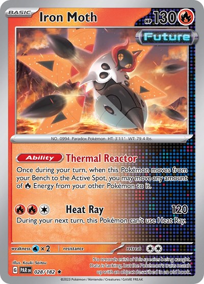 Iron Moth - 028 (Scarlet and Violet: Paradox Rift) Near Mint Reverse Holofoil