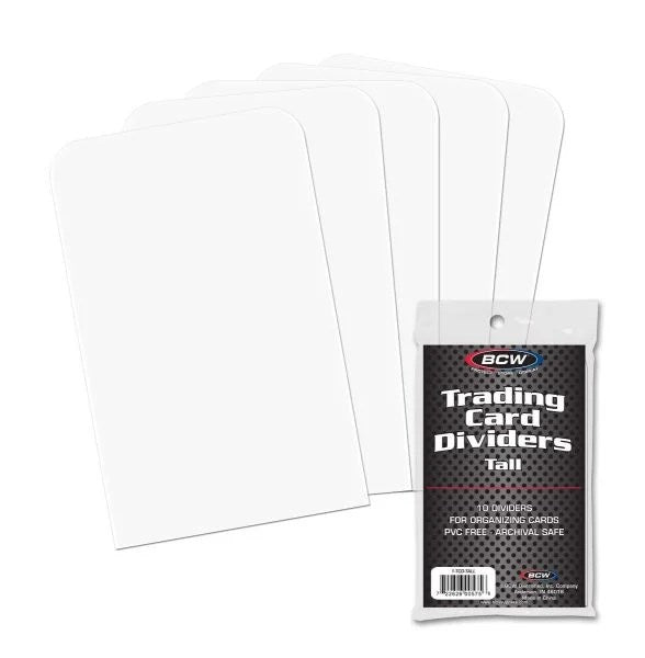 Card Dividers Tall - White (10-Pack)