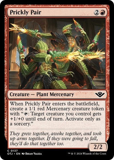 Prickly Pair (Outlaws of Thunder Junction) Light Play Foil
