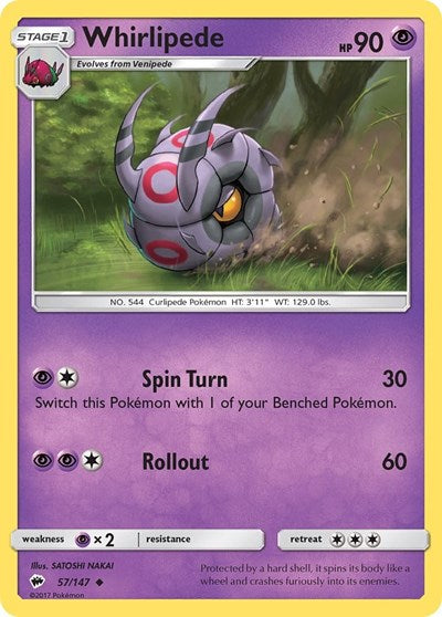 Whirlipede (SM - Burning Shadows) Near Mint